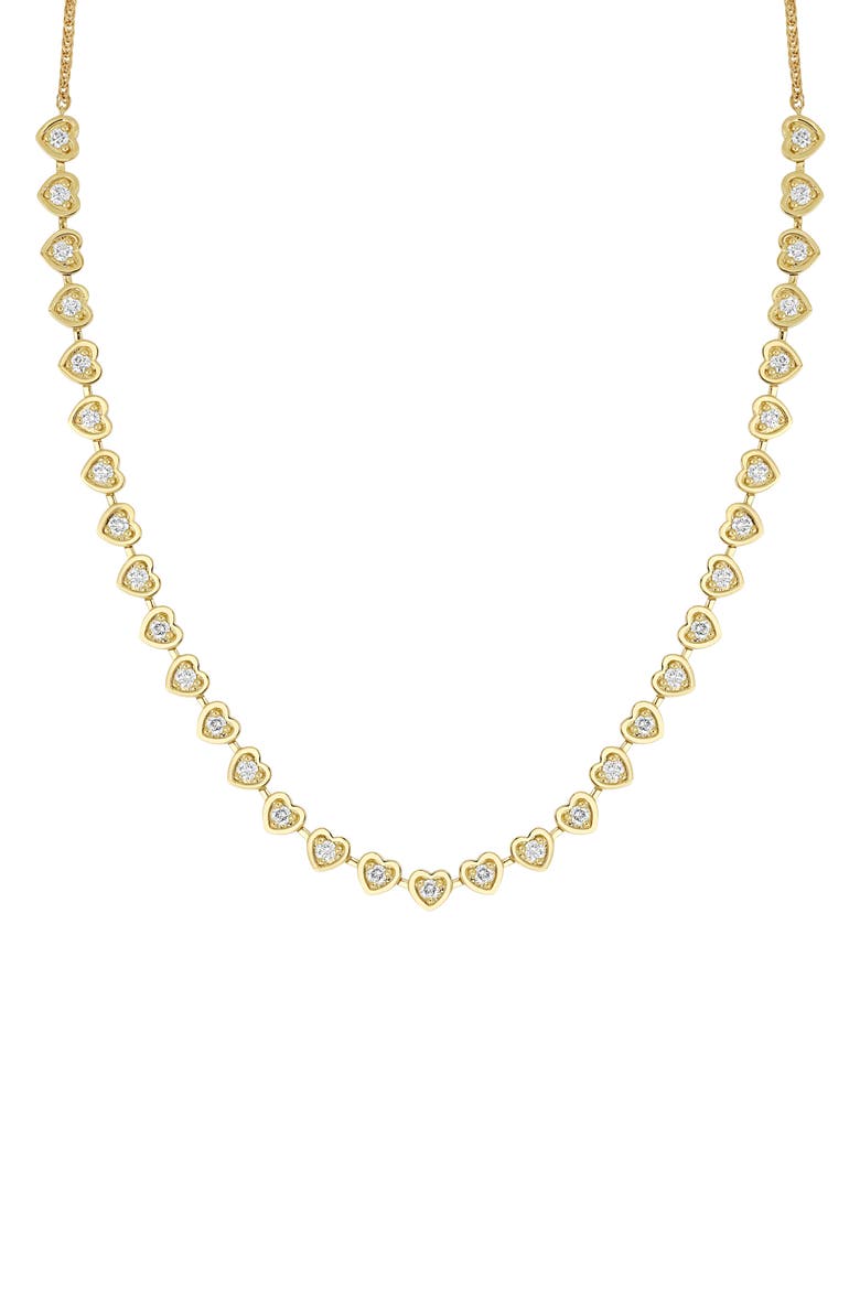 Kiera Tennis Necklace, Main, color, 18K YELLOW GOLD