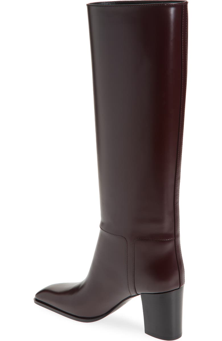 Saint Laurent Julia Tall Boot, Alternate, color, Wine