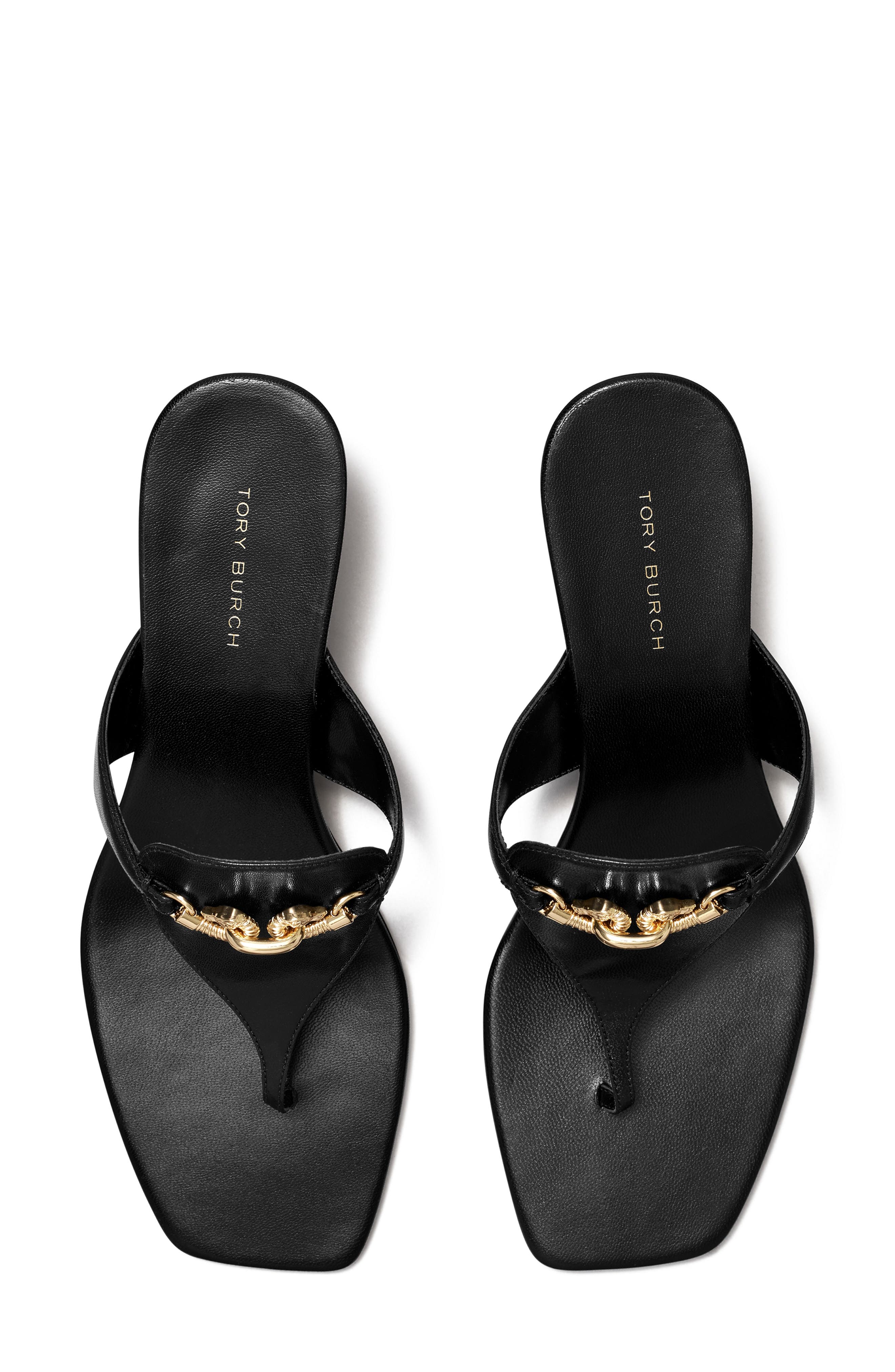 Tory Burch Jessa Sandal, Alternate, color, Perfect Black
