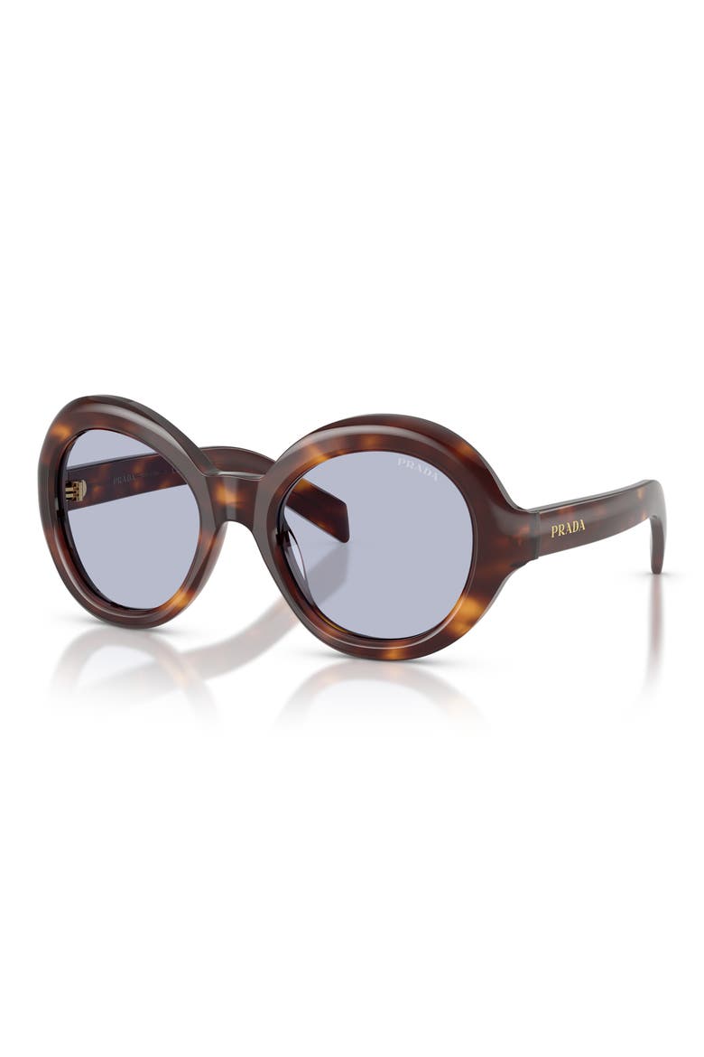 53mm Gradient Round Sunglasses, Alternate, color, CLASSIC TORTOISE / BLUE