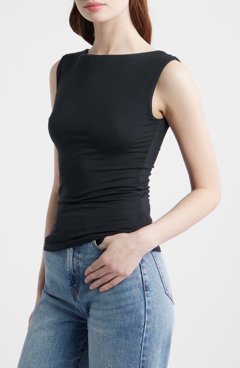 rag & bone Luca Reversible Tank, Alternate, color, Black