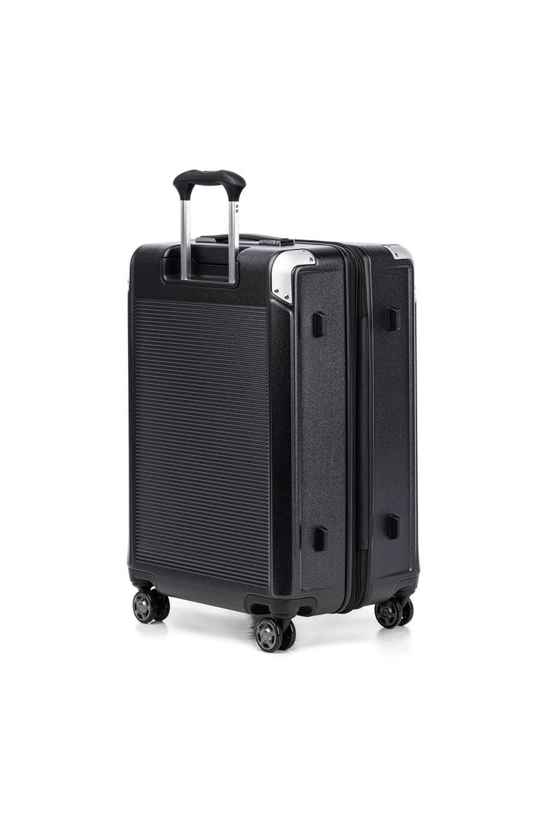 Platinum Elite Hardside Expandable 25" Medium Checked Spinner Luggage, Alternate, color, Shadow Black