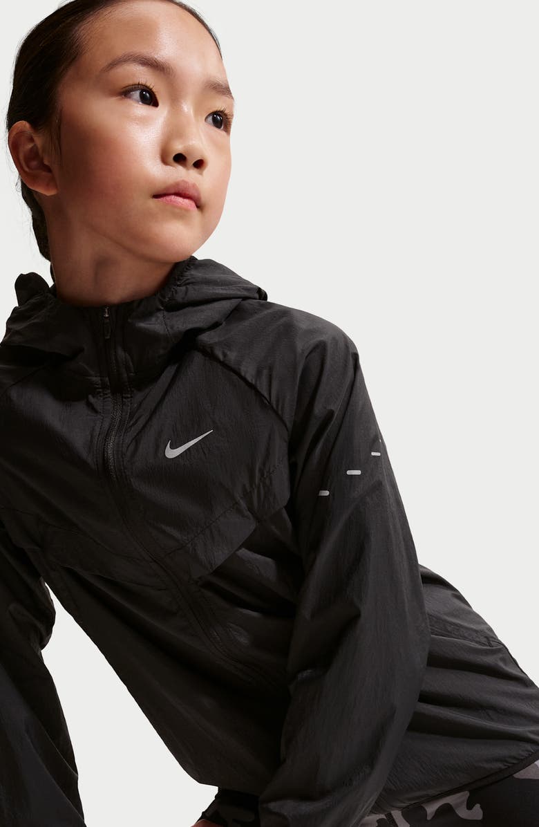 Nike Kids' Stride Water RepellentJacket, Alternate, color, Black/ Black