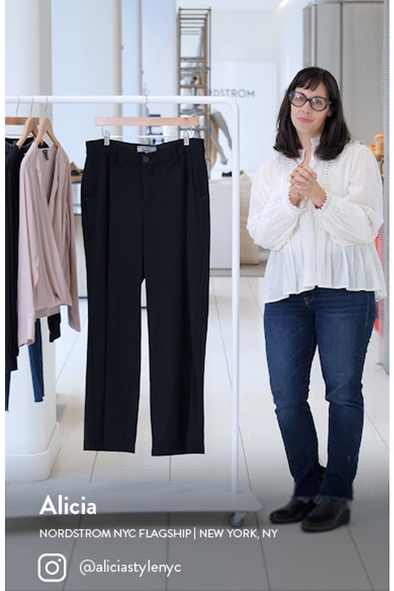 Skyrise Flat Front Wide Leg Pants video