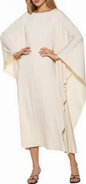 Alexia Admor Vionne Cape Sleeve Draped Maxi Dress
