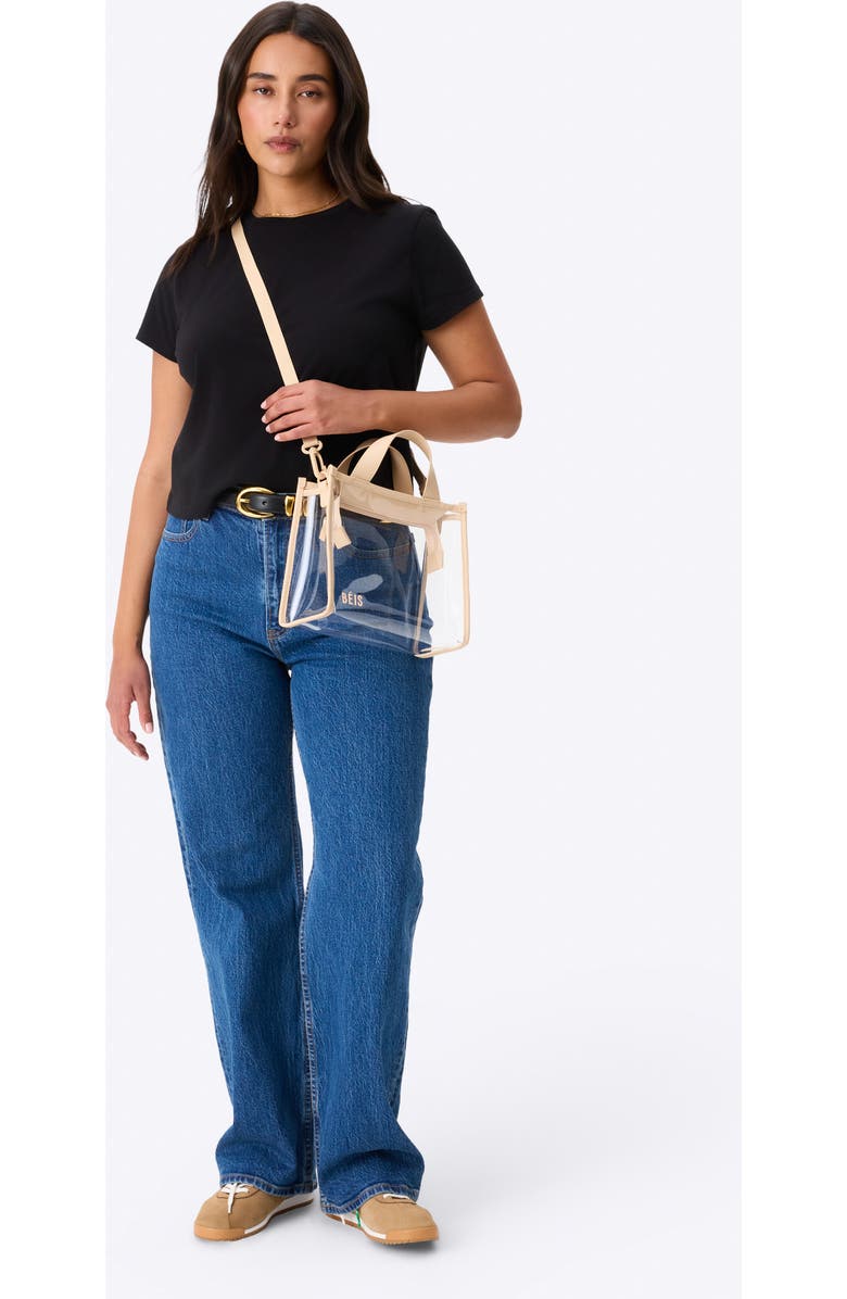 Béis The Clear Stadium Crossbody Bag, Alternate, color, Beige