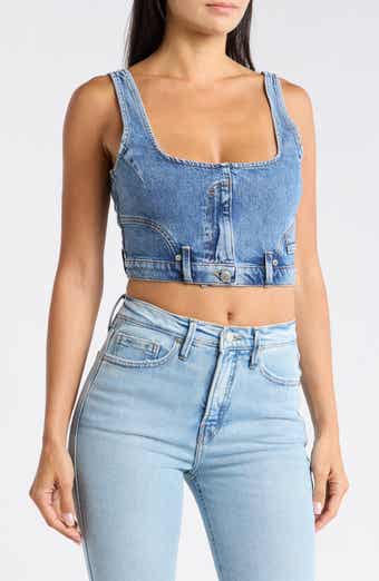 Good American Reworked Denim Vest