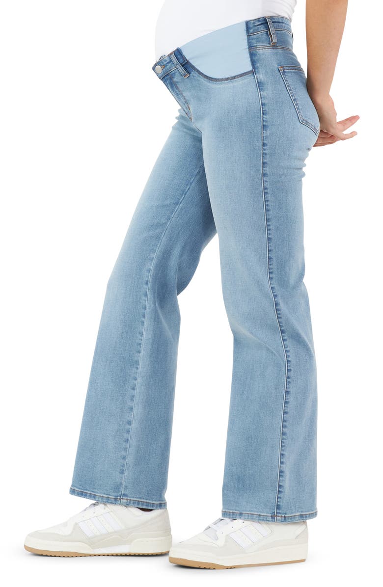 Ripe Maternity Kyle Wide Leg Under Tummy Maternity Jean, Alternate, color, Light Blue