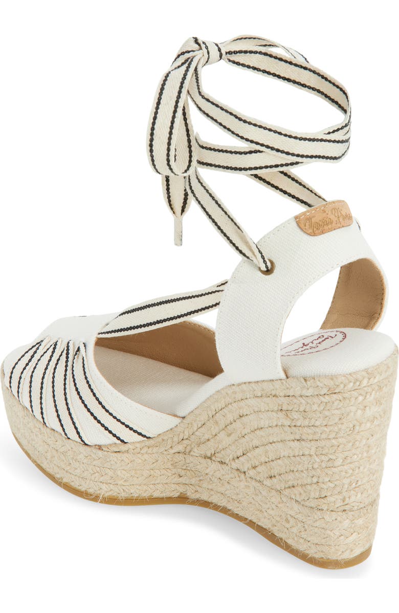 Toni Pons Wraparound Espadrille Wedge, Alternate, color, Cru-Negre