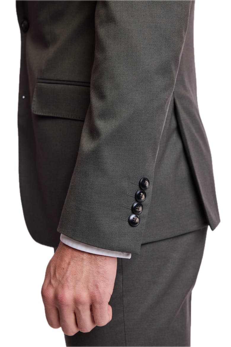 Ashton Slim Peak Suit Jacket, Alternate, color, DARK OLIVE GREEN