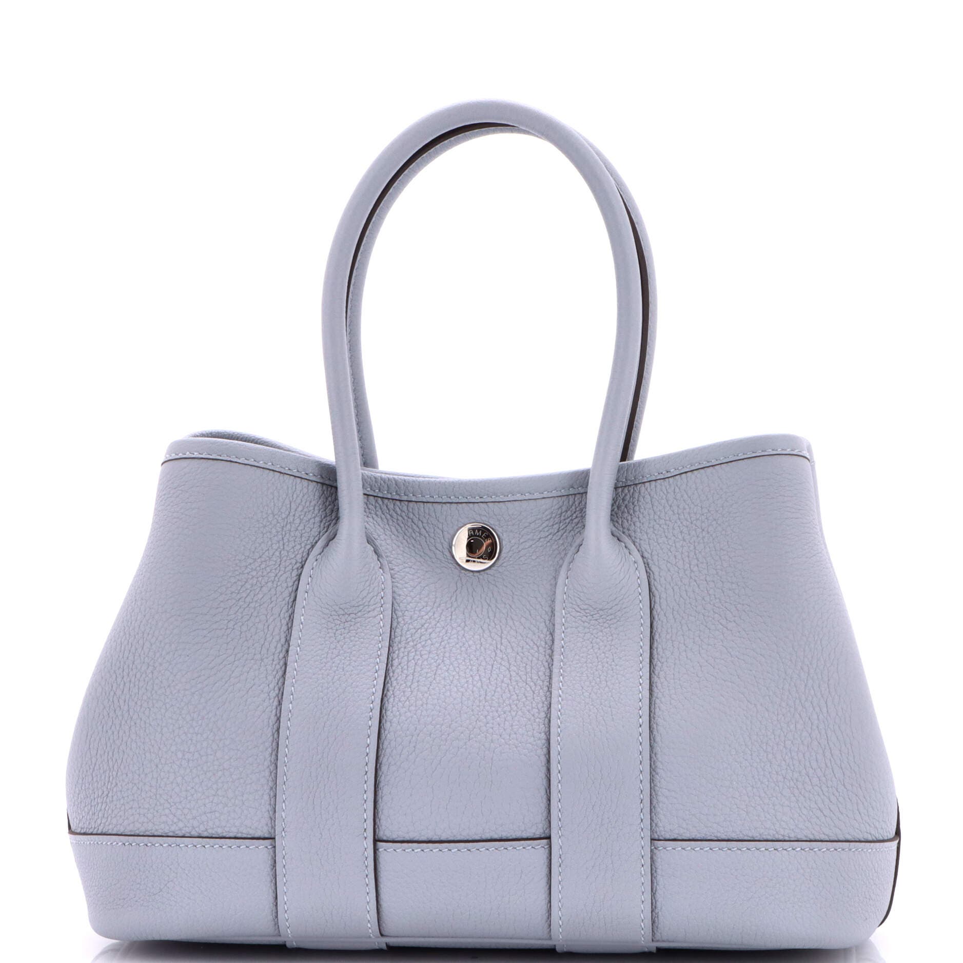 Pre-Owned Hermes Neo Garden Party Tote Leather 23, Main, color, Gris Pantin