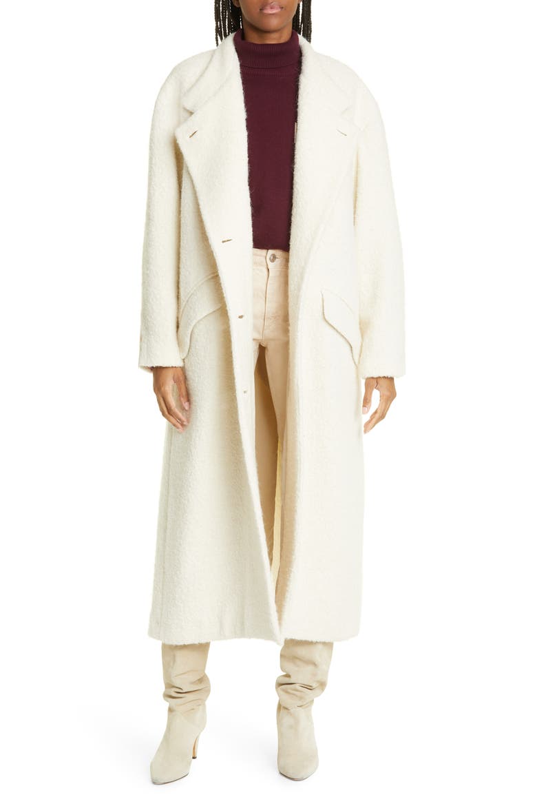Sabine Long Coat, Main, color, ECRU