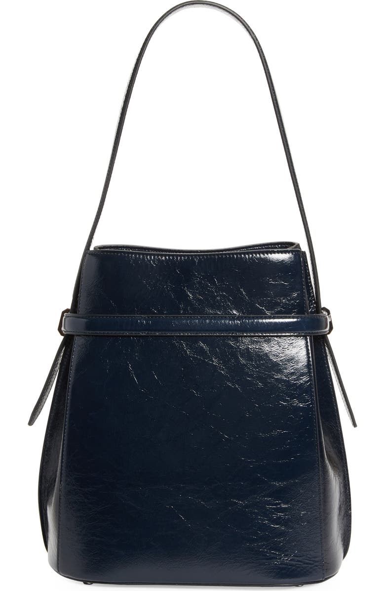TOTEME Belted Leather Bucket Shoulder Bag, Alternate, color,