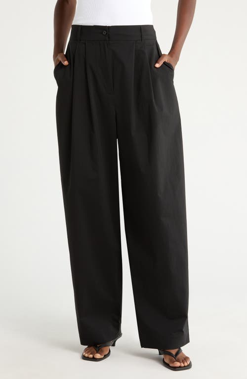 Reformation Danielle Pleated Wide Leg Pants In Black