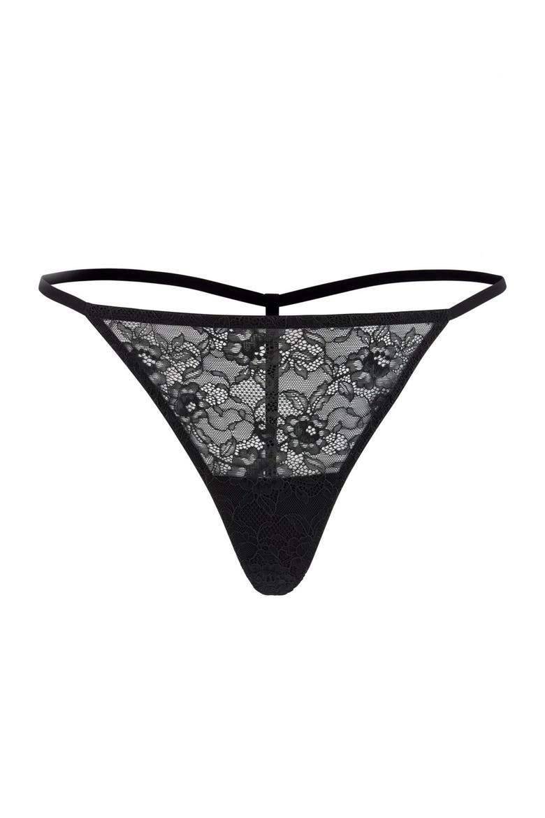Lynn G-String Panties, Alternate, color, Black