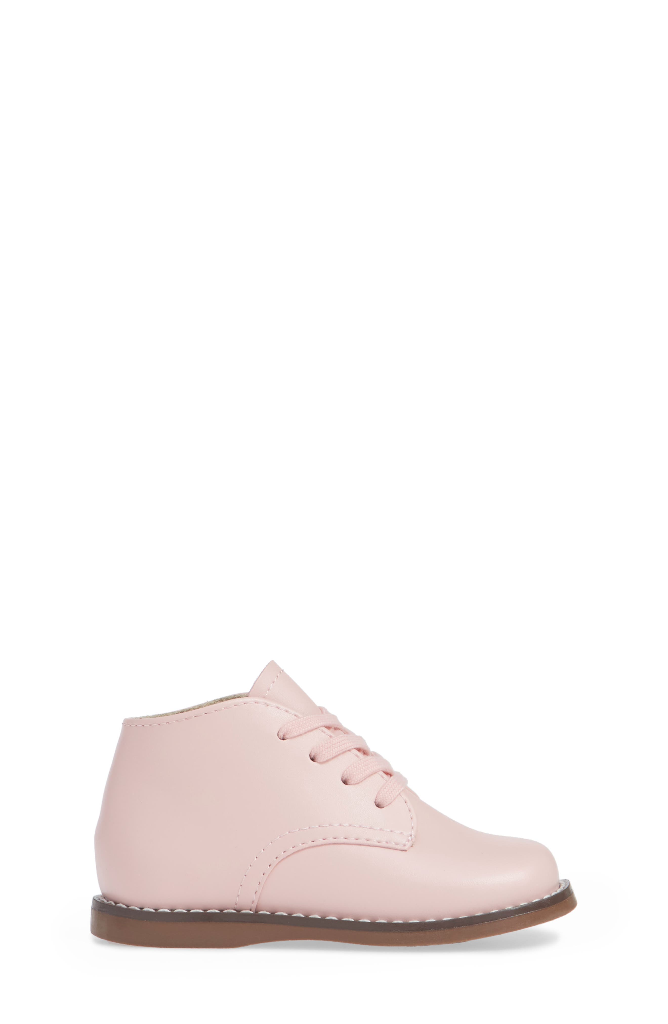 Footmates Tina Lace-Up Bootie, Alternate, color, Pink