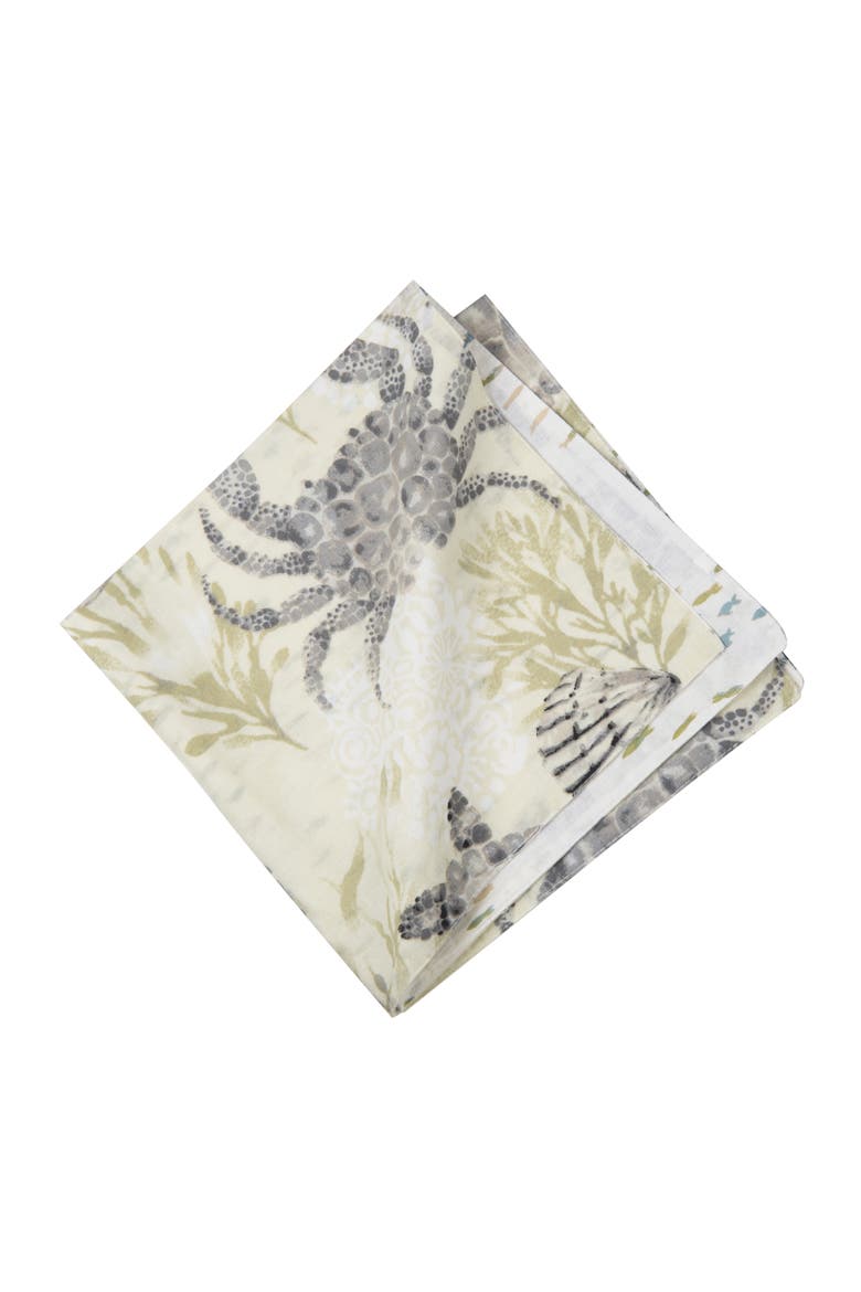 Cannon Beach Cotton Cloth Napkin Machine Washable Set of 6, Alternate, color, Green