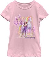 Unicorn Academy Girls' Sophia And Wildstar Floral T-Shirt