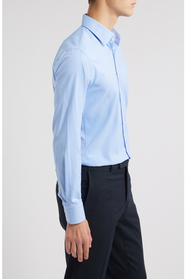 Hank Kent Performance Twill Dress Shirt, Alternate, color, LIGHT BLUE