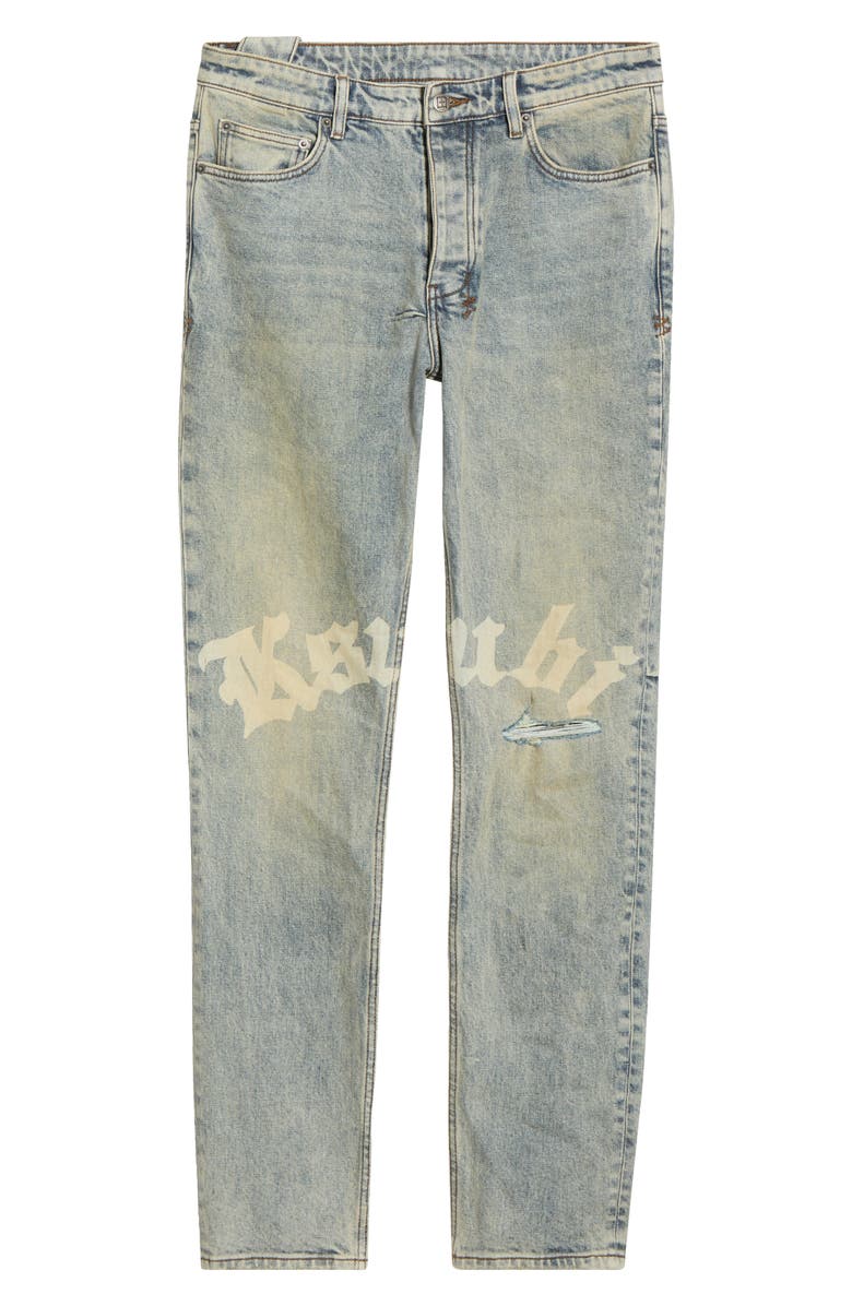 Ksubi Chitch Sture Trashed Idols Slim Tapered Leg Jeans, Main, color, Denim