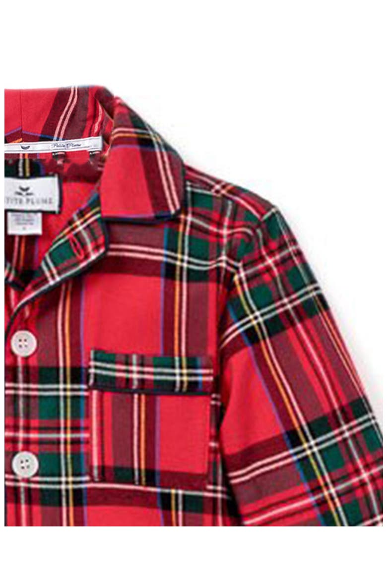 Kids' Imperial Tartan Plaid Flannel Two Piece Pajamas, Alternate, color, RED