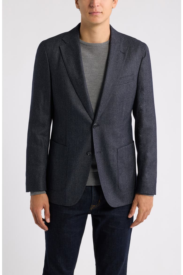Hutson Slim Fit Sport Coat with Bib, Alternate, color, DARK BLUE