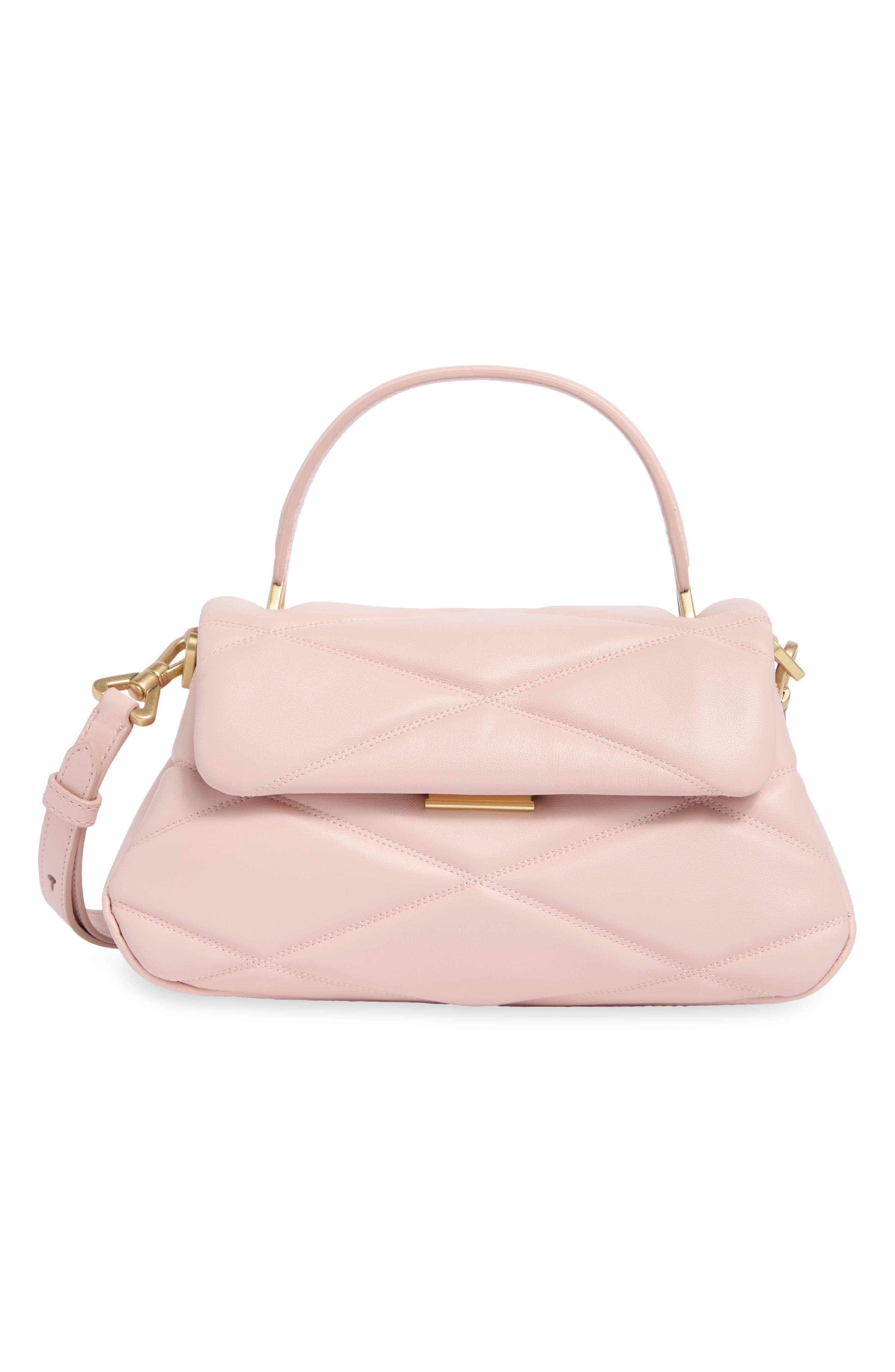 Small Grace Quilted Leather Top Handle Bag