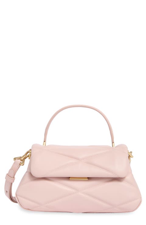 Small Grace Quilted Leather Top Handle Bag