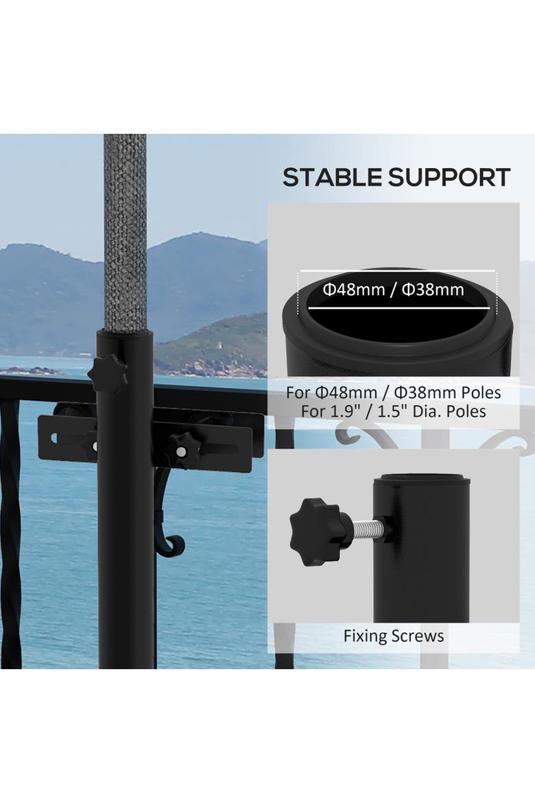 Patio Umbrella Holder, Alternate, color, Black