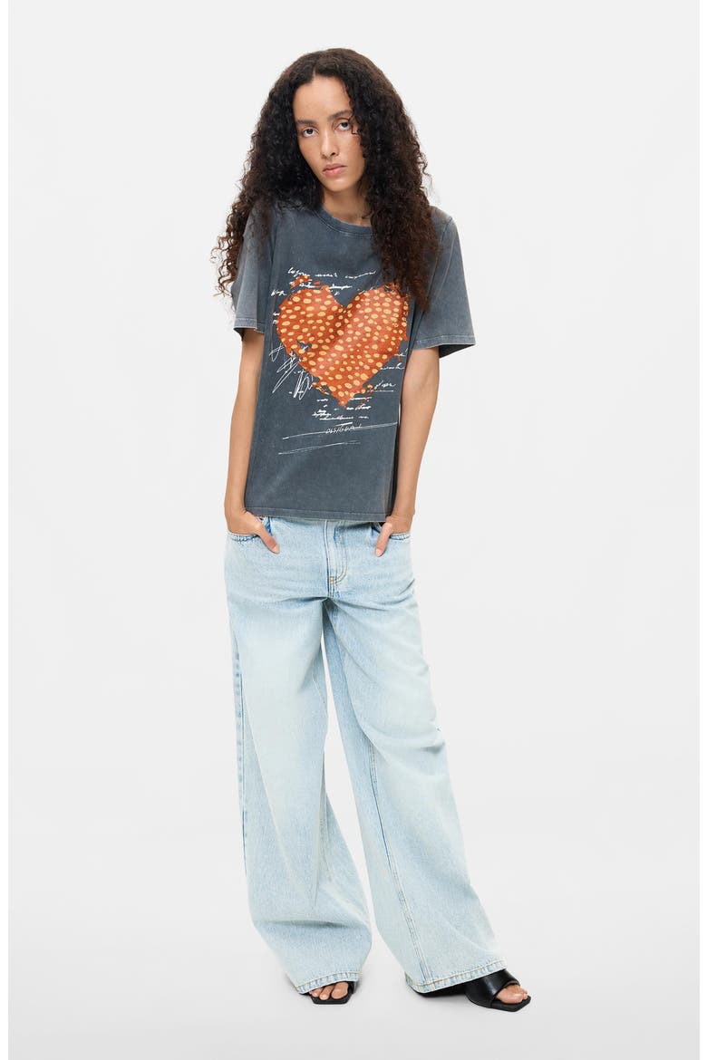 Heart Graphic Cotton T-Shirt, Alternate, color, BLACK