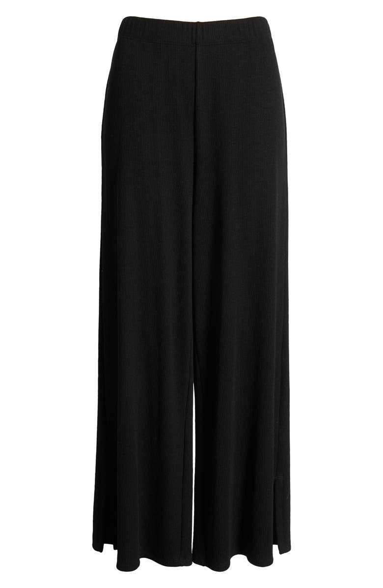 Eileen Fisher Rib Wide Leg Ankle Pants, Alternate, color, 