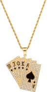 EYE CANDY LOS ANGELES Men's Premium Collection Royal Flush Pendant Necklace