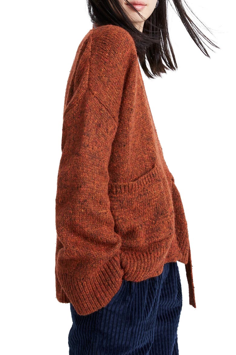 Loring Wrap Cardigan, Alternate, color, DONEGAL BISON