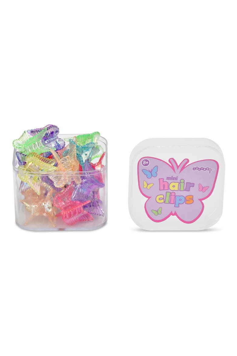Kids' Mini Butterfly Hair Clip Pack, Alternate, color, MULTI