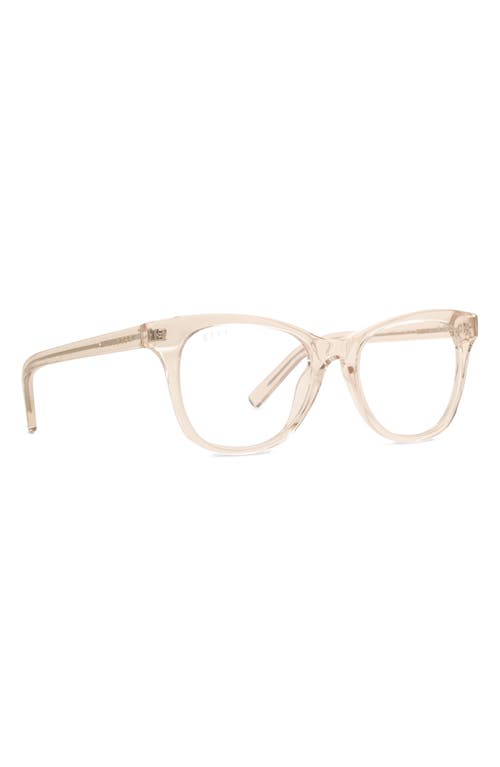 Diff Carina 50mm Blue Light Blocking Glasses In Pink