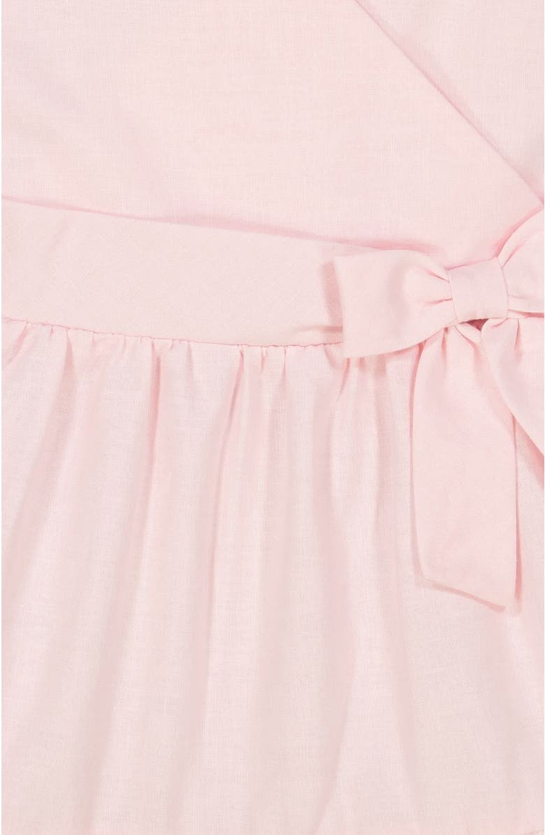 Hope & Henry Girls' Tiered Wrap Dress, Infant, Alternate, color, Pale Pink Linen