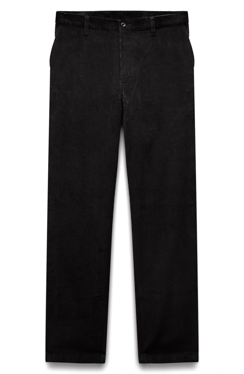 Reigning Champ Grounds Straight Leg Cotton Corduroy Work Pants, Alternate, color, Black