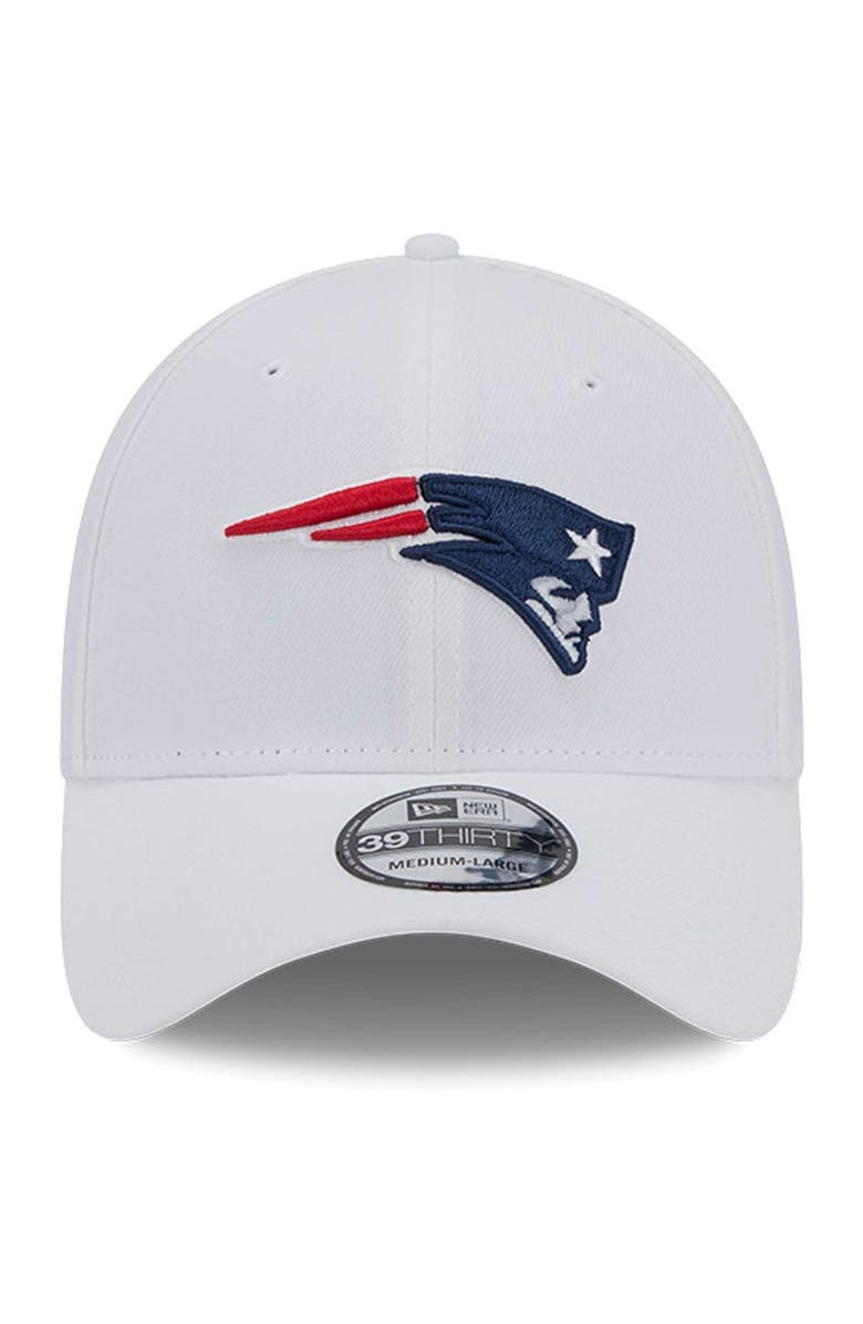New Era Men's New Era White New England Patriots Main 39THIRTY Flex Hat, Alternate, color, 