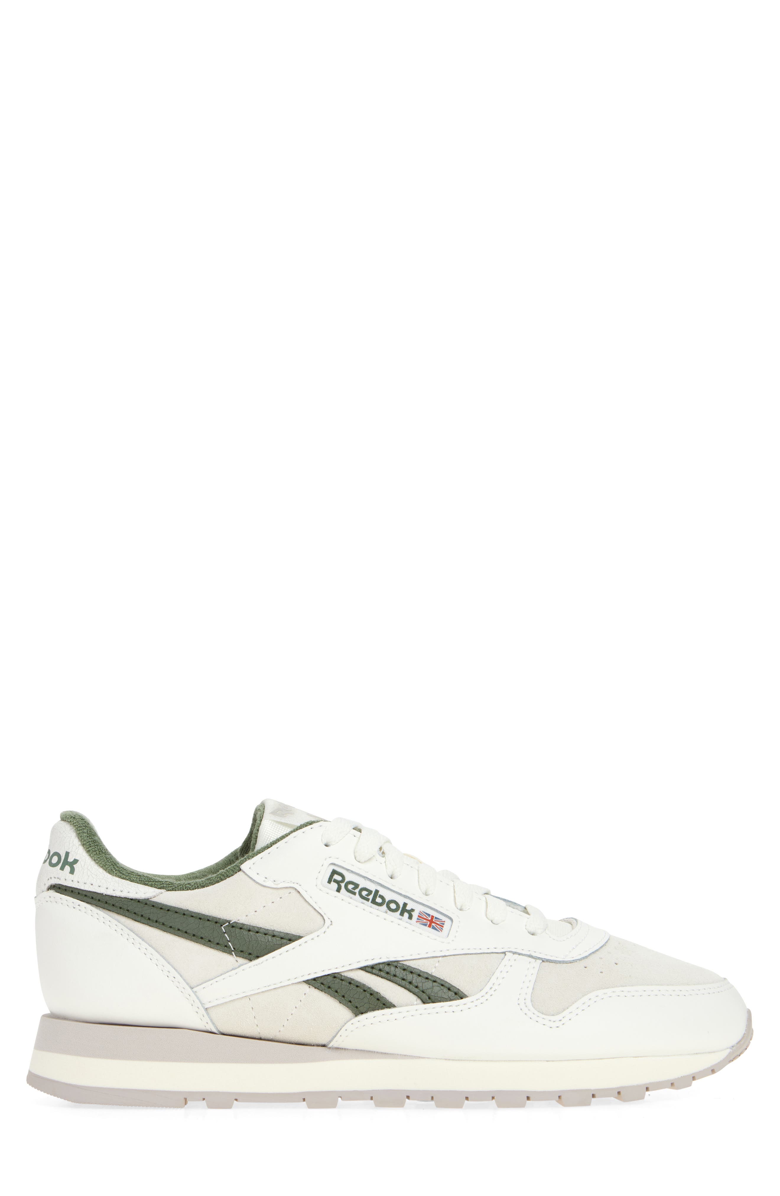 Reebok Classic Leather Sneaker, Alternate, color, Chalk/ Chalk/ Breakaway Green
