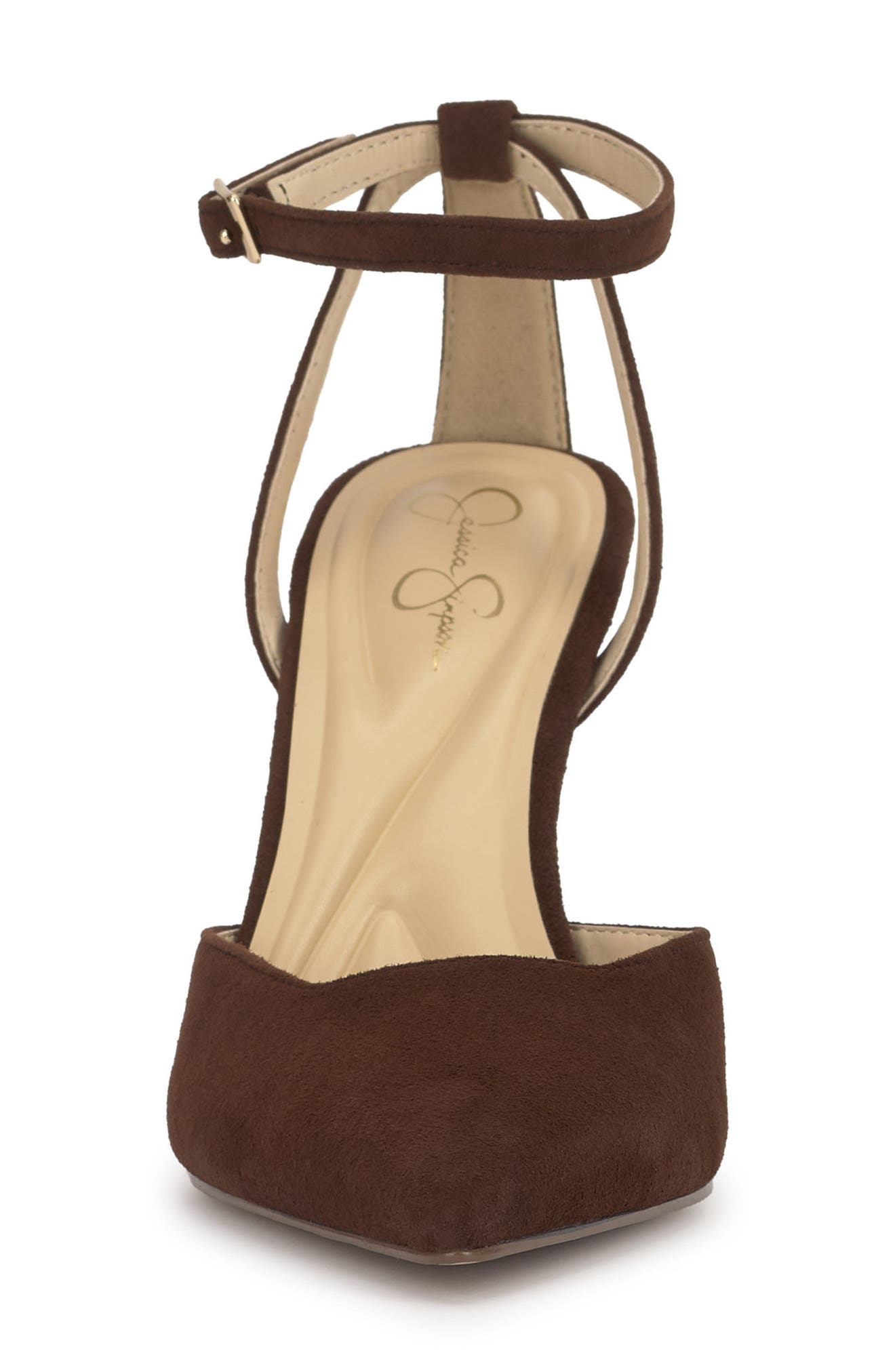 Jessica Simpson Kalynia Ankle Strap Pump, Alternate, color, Walnut Torsue