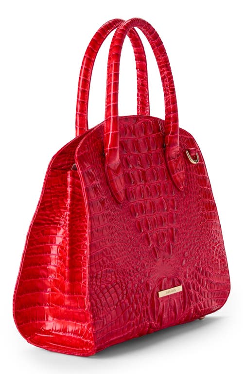 Brahmin Rosetta Croc Embossed Leather Satchel