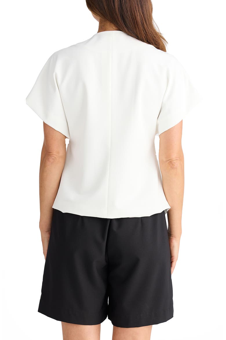 Origami Asymmetric Woven Top, Alternate, color, WHITE