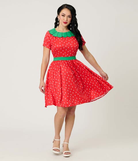 Petal Collar Flare Dress