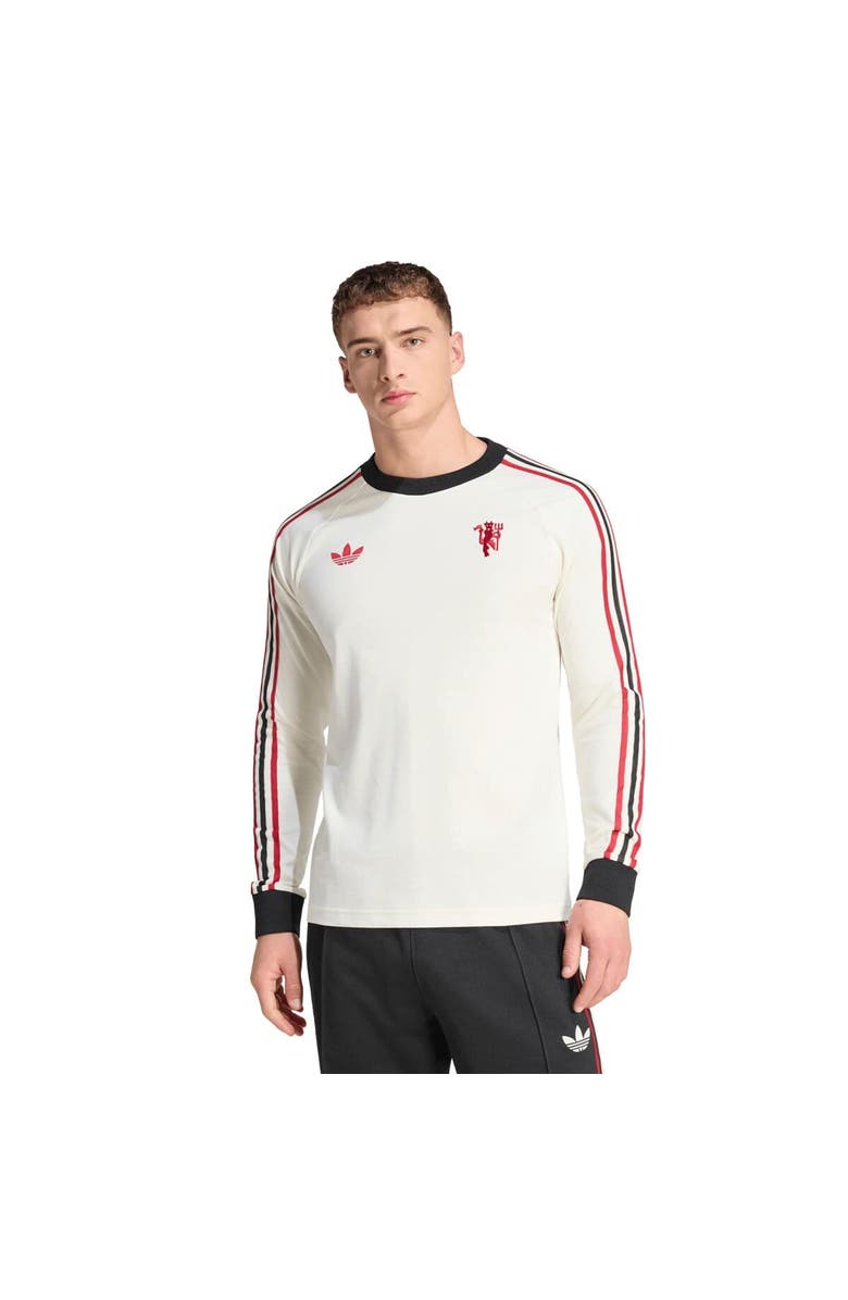 adidas Originals Men's adidas Originals  White Manchester United Culturewear Originals Long Sleeve T-Shirt, Main, color, White