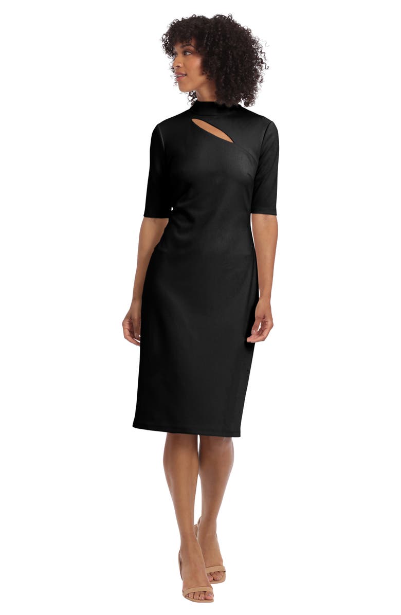 Maggy London Cutout Elbow Sleeve Sheath Dress, Alternate, color, 