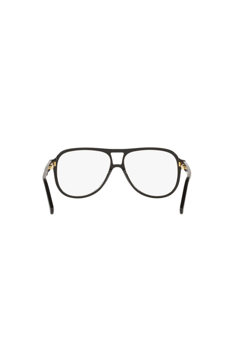 Gucci 57mm Pilot optical glasses, Alternate, color, Black