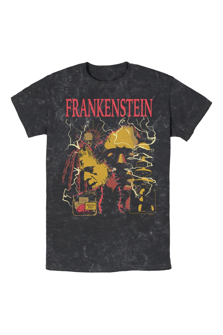 Mens Universal Monsters Abnormal Brain Experiment T Shirt, Main, color, Black