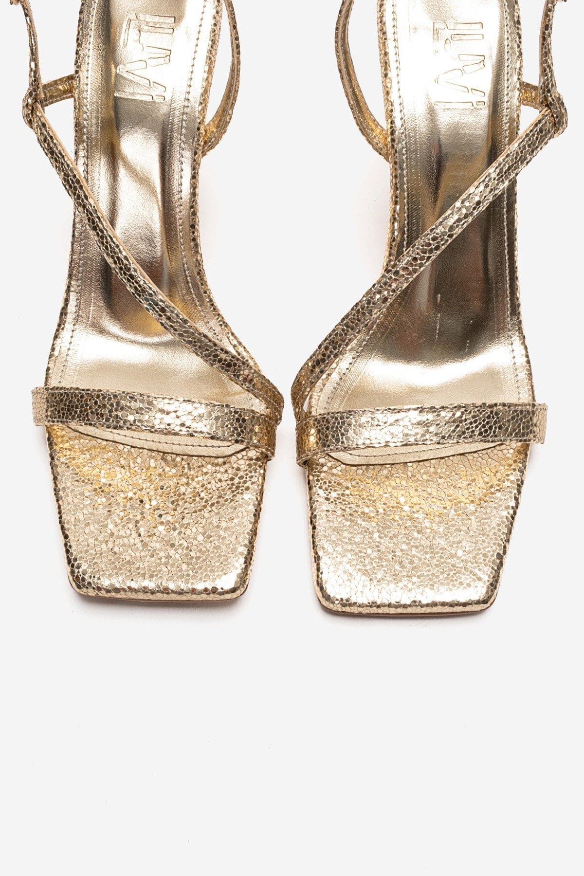 Prologue Shoes Jolene Stiletto Sandal, Alternate, color, Gold Glitter