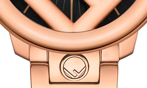 Fendi 36mm Iprg Blk Dial Rsg Bra In Gold