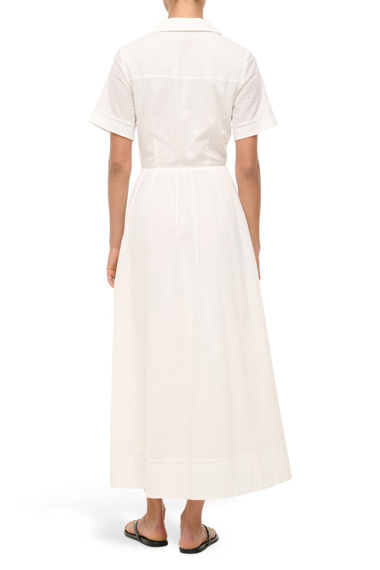 Meryl Cotton Maxi Shirtdress, Alternate, color, WHITE